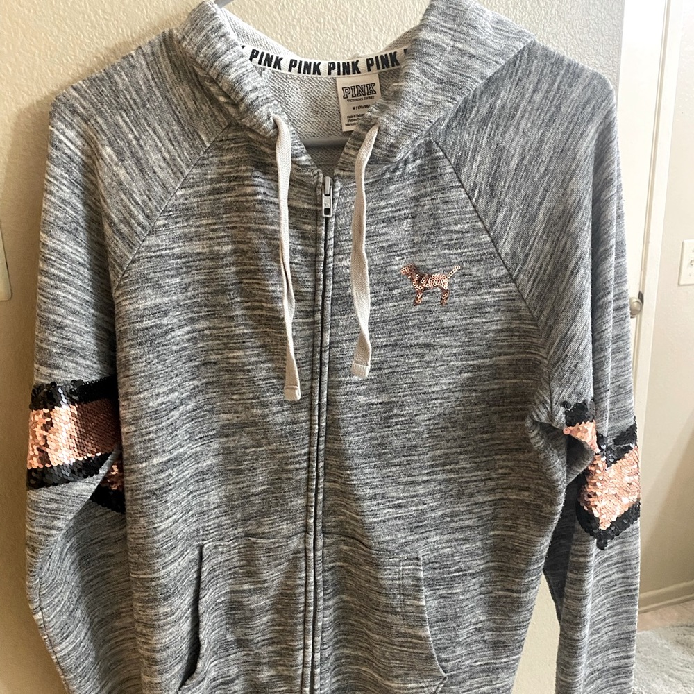 Womens Victoria Secret zipped hoodie size Medium